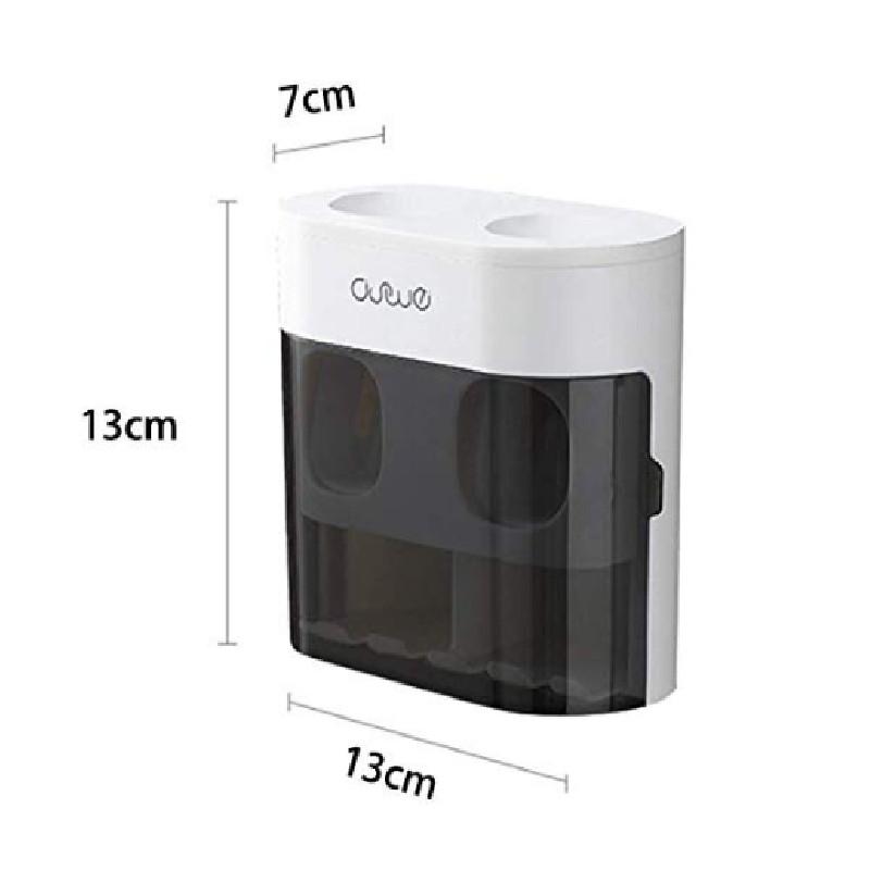 

Wall Mounted Toothpaste And Toothbrush Holder With Magnetic Closing Function For Home And Office