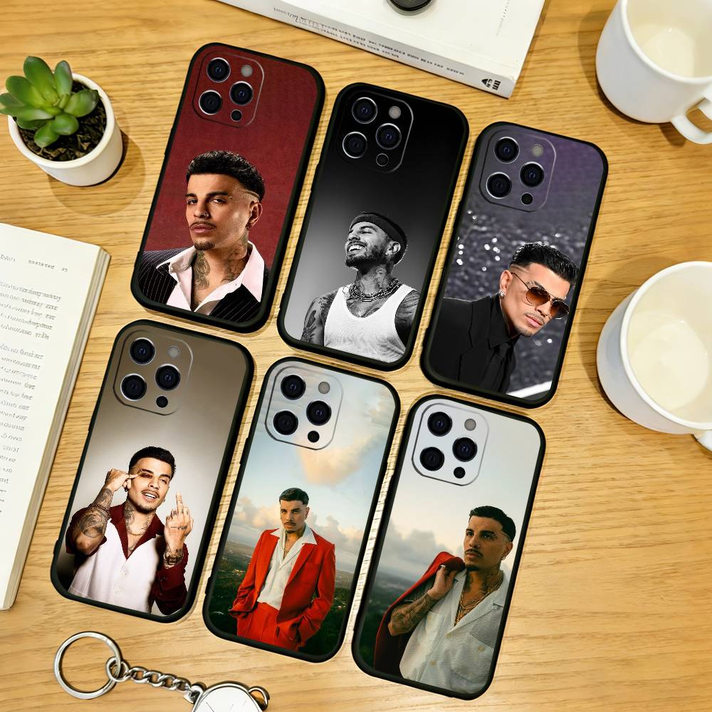 Singer R-Rauw Alejandro Phone Case For iPhone 17,16,15,14,13,12,11 Plus,Pro Max,XS,Soft Silicone Black Cover