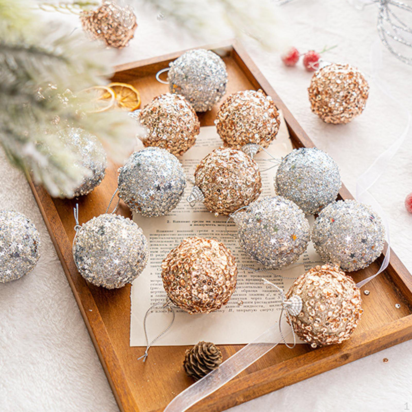 

16 Pieces Christmas Ball Ornaments, Tree Hanging Decorations,Decorative Baubles