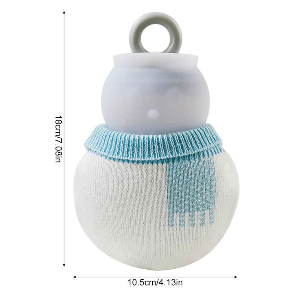 Snowman Hot Water Bag Large Capacity 320ml PVC Warm Water Bottle for Hands and Bed Heating Winter for Women