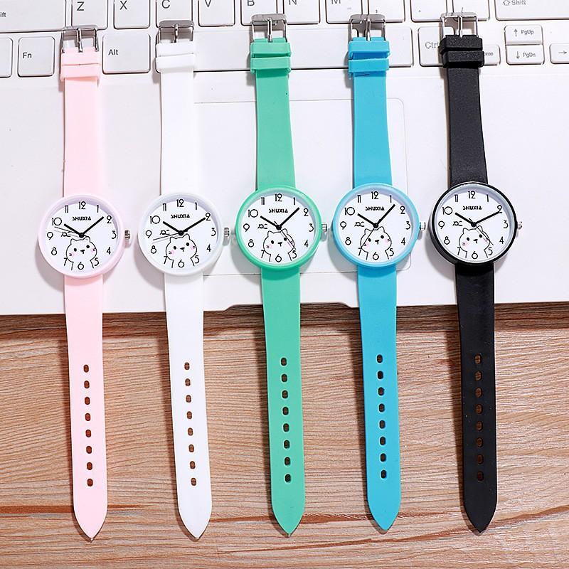 Simple Girl'S Heart Student Watch Exam Watch Girl Small Fresh Versatile Soft Girl Digital Quartz Watch