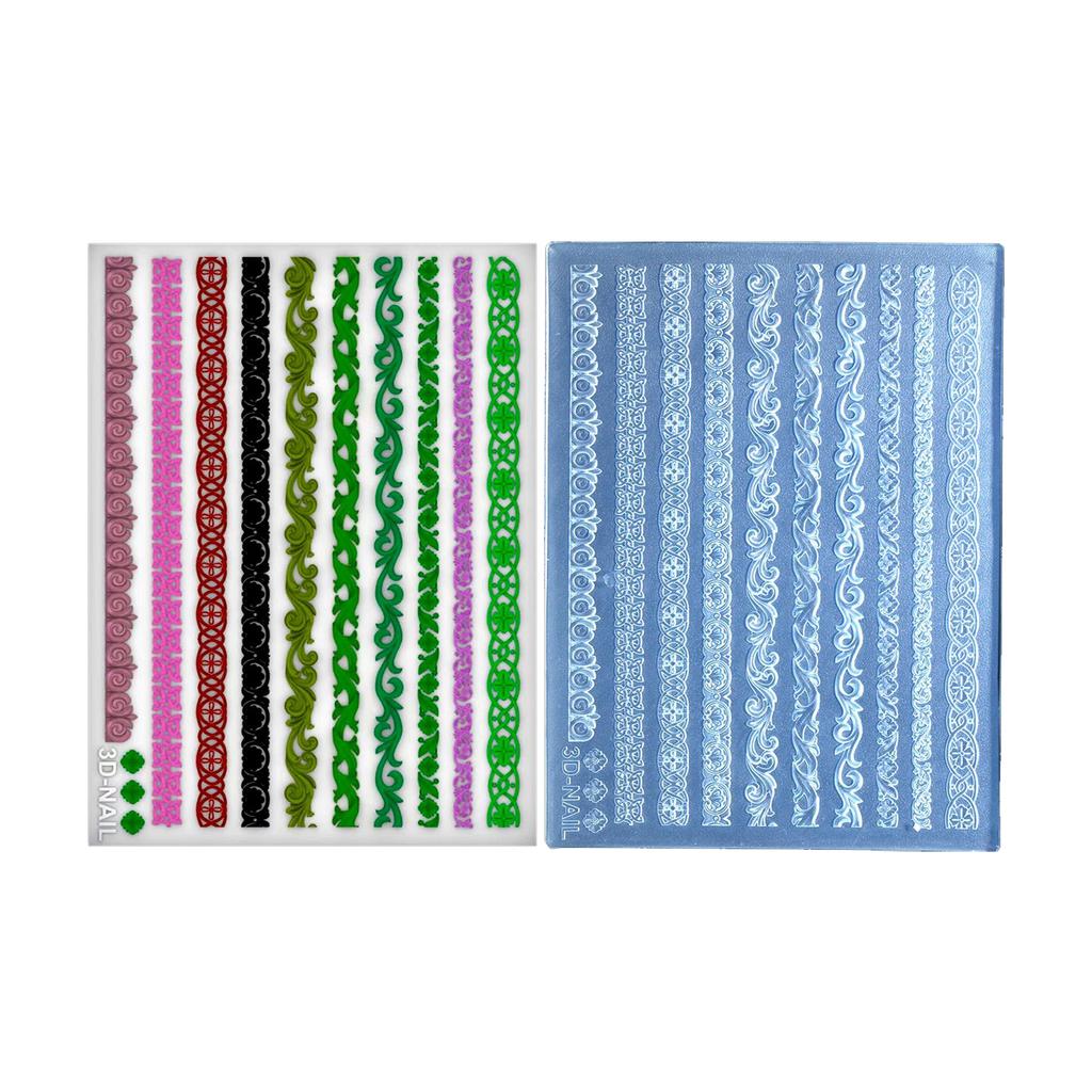 Silicone Carved Molds DIY Nail Art Tools Handmade Craft Supplies for 3D Nail Art Creation and Versatile Decoration Use