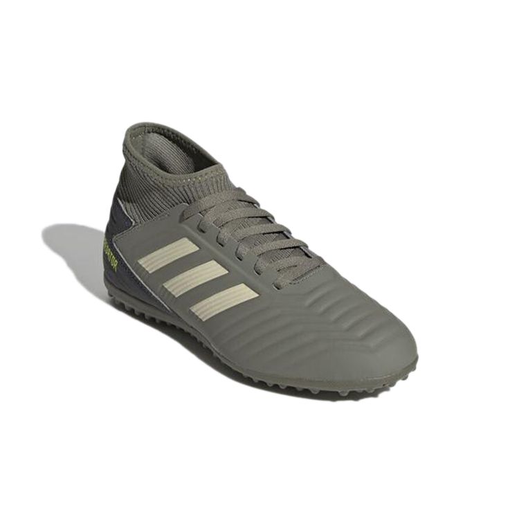 Adidas Predator 19.3 TF Pantofi de fotbal cu vârf rotund, antiderapanți, durabili, cu glezna medie, pentru copii, gri EF8220