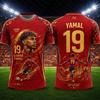2026 Yamal Spain Team Football Shirt Match & Training Kit Summer Sports Men's T-Shirt
