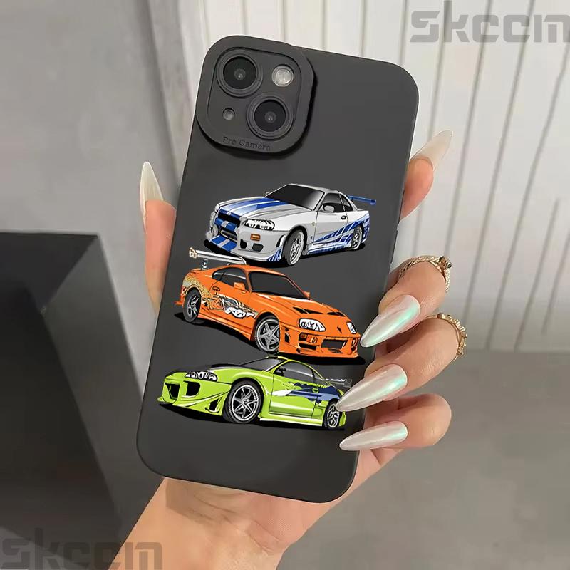 Creative And Cool Car Pattern Soft TPU Phone Case For iPhone 17 16 15 14 13 12 11 Pro Plus Max Mini 17 Air 16E XS X XR Cover