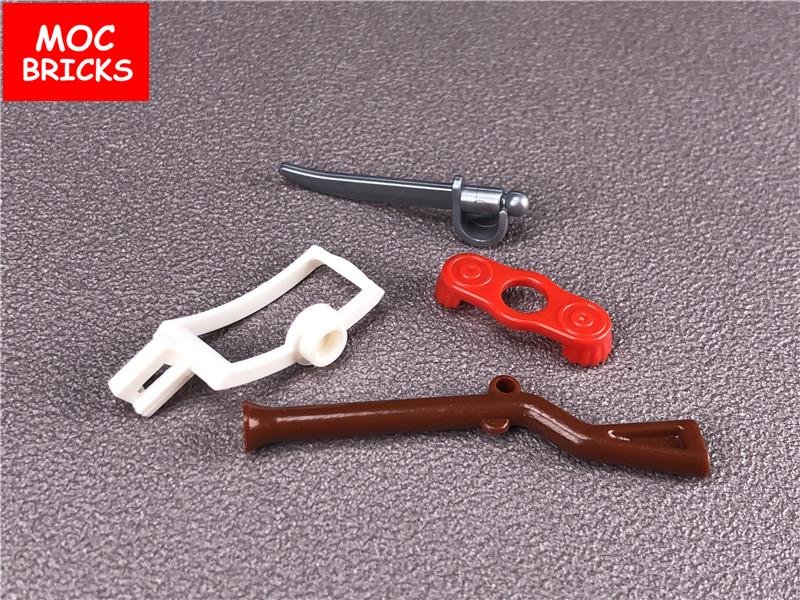 5 Sets/Los MOC Steine Piratensoldat Waffenset 2561 Bausteine DIY Spielzeug für Kinder Weihnachtsgeschenke