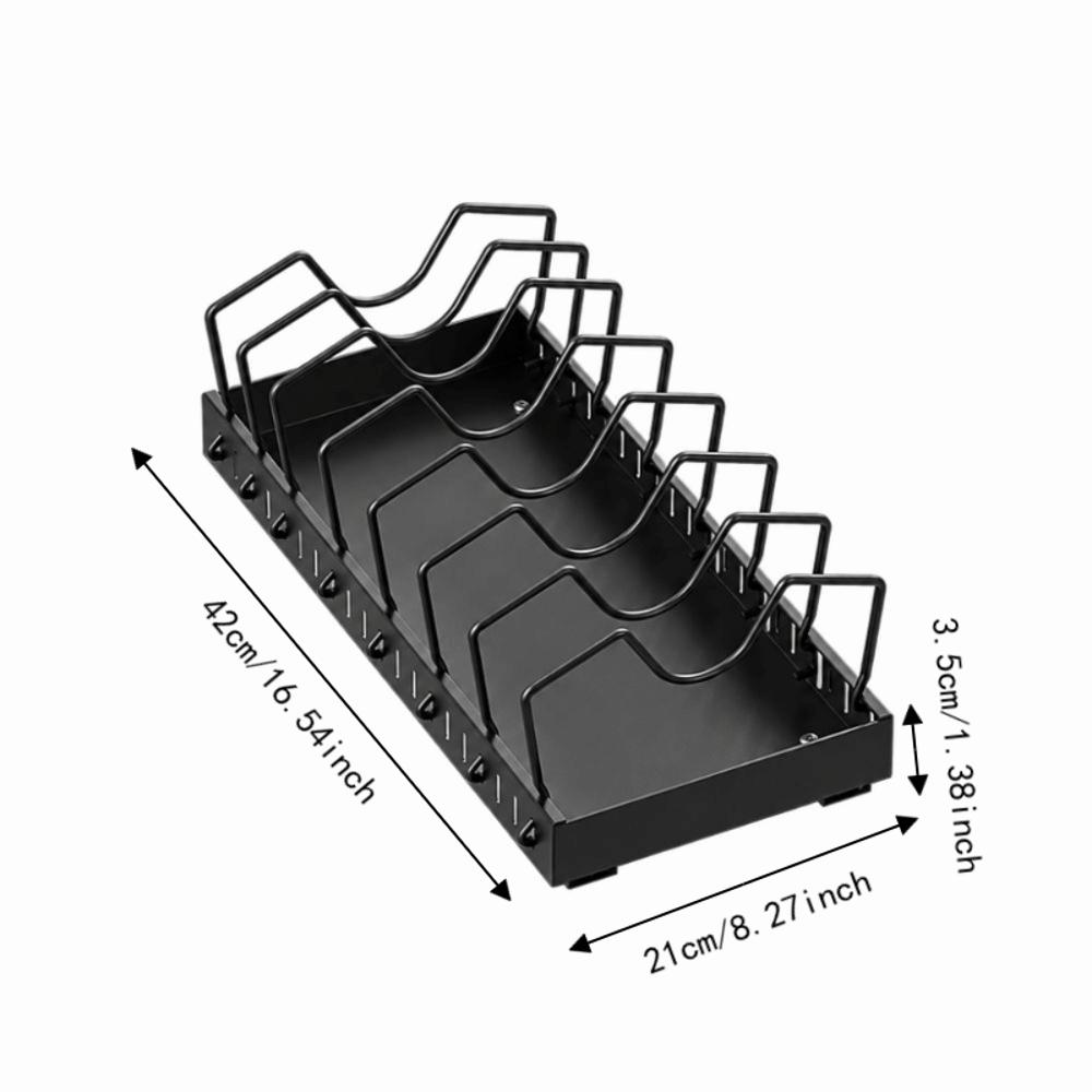 Expandable Pull Out Organizer Carbon Steel Cabinet Storage Pots and Pans Organizer Under Cabinet