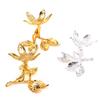 Ball Base Gold Sliver Tree Leaf Shape Metal Holder Sphere Stone Support