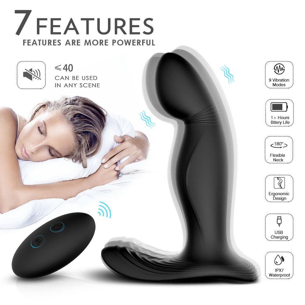 Vibrator Prostate Massager For Men Women Vibrating Powerful Male Anal Plug Stimulator Butt Silicone Sex Toys for Adults
