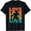 Retro Ich liebe Badminton Thema Grafikdesign T-Shirt(1)