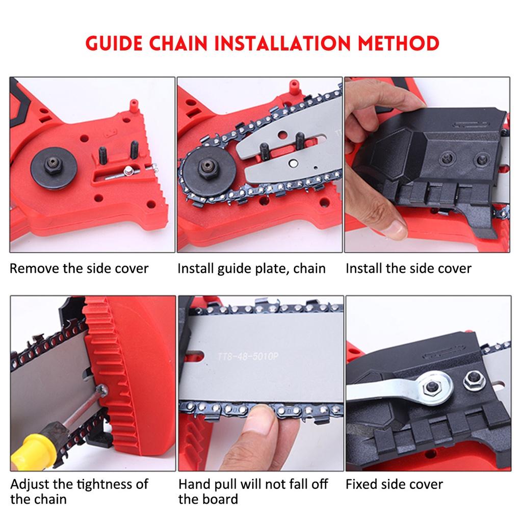 Drujbă cu acumulator 8 inci Drujbă electrică cu o mână 1080W Prelucrarea lemnului Drujbă fără fir Reîncărcabilă Unealtă electrică de grădină