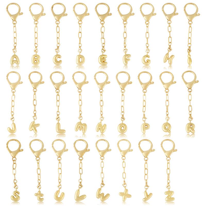 European American Fashion Bag Pendants Niche Design Letter Keychain Unique Personality Pendants All-match Gift For Men And Women