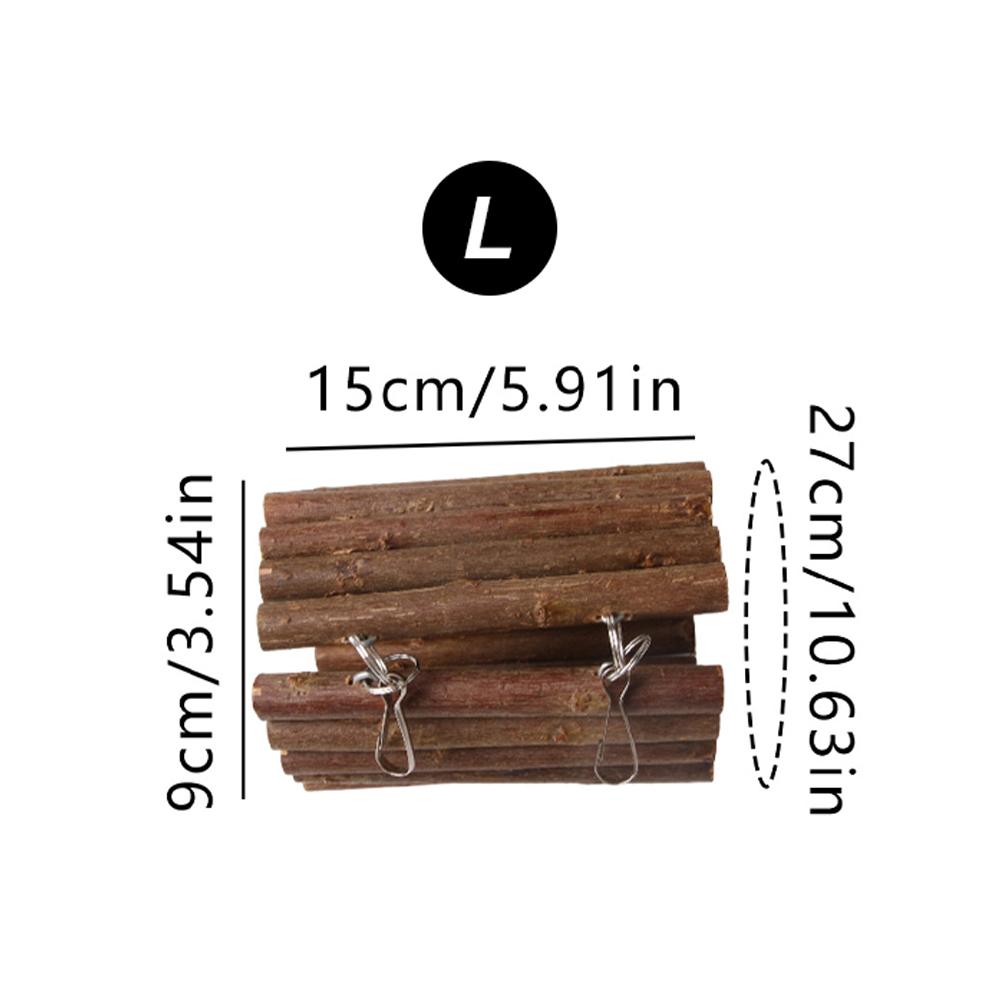 1pc Parrot Hideaway Swing Toy Wood Bendy Long Suspension Bridge Ladder Toys for Pet Hamster Climbing Chews Toys Cage Hanging Toy
