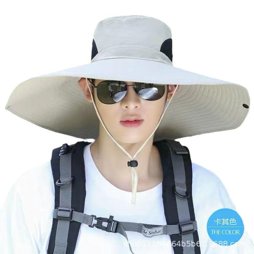 Sun Hat Fishing Climbing Bucket Hat Outdoor Summer Travel Large Brim Men and Women Sun Protection Splash