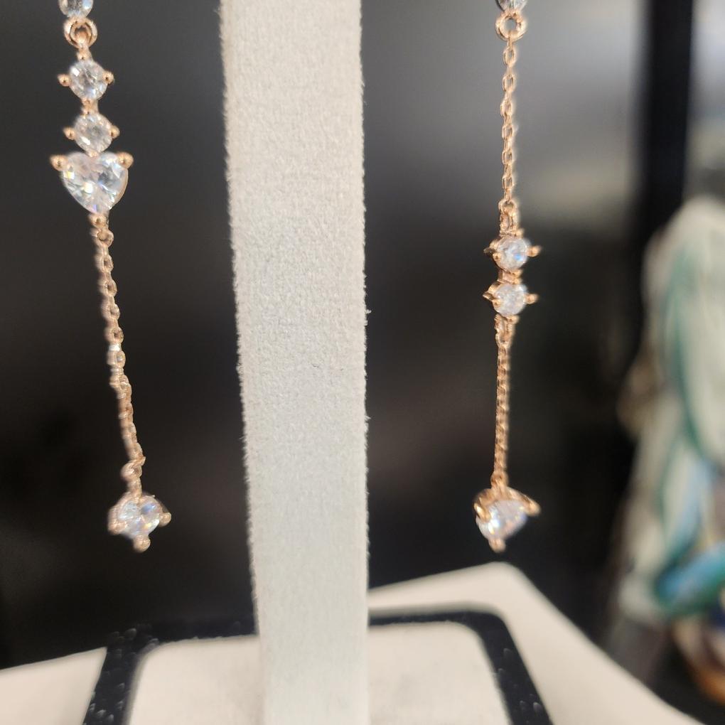 ARTRIA Black Diamond Loved E Drop WHF Earrings PTPERET0018WHF