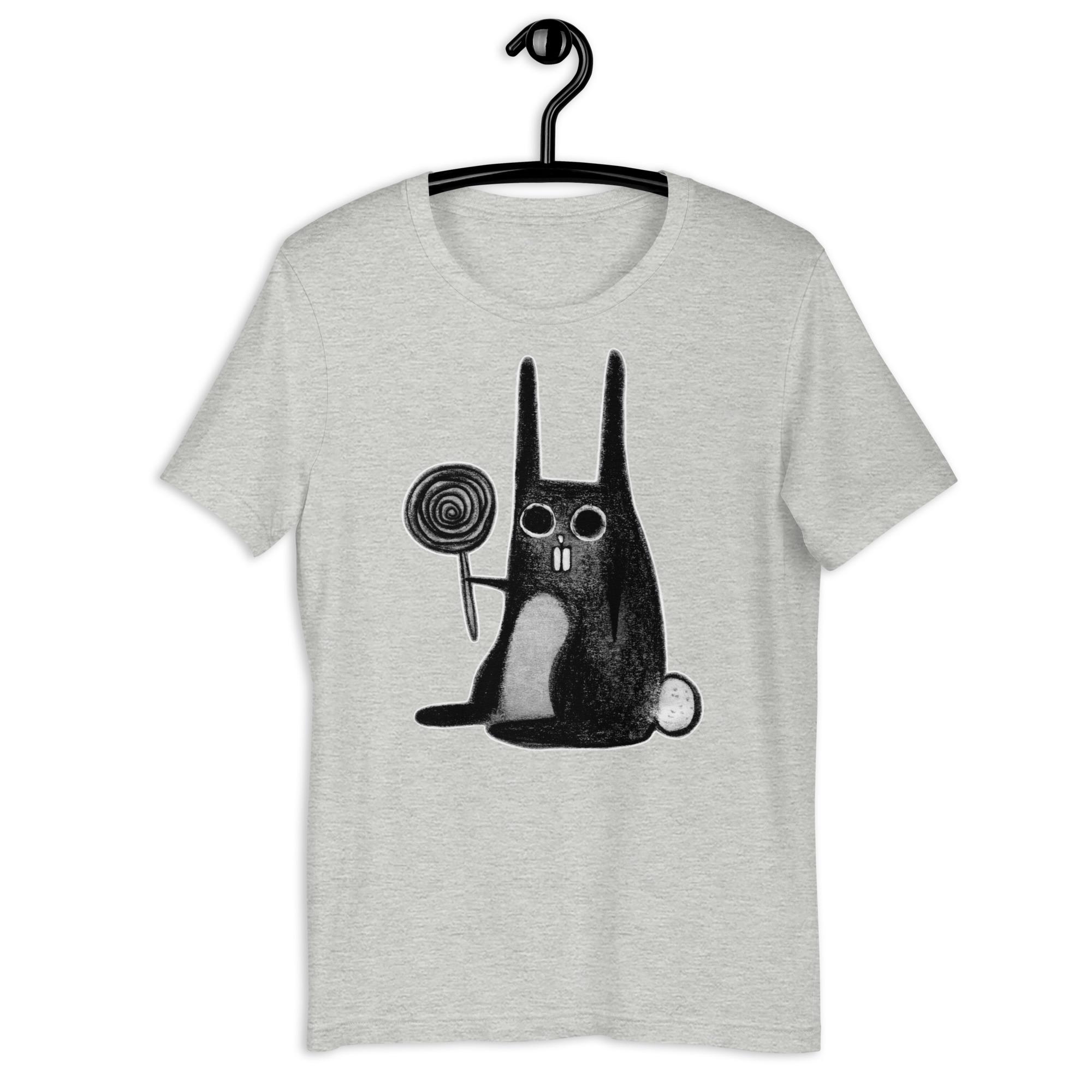 Модная Странная Крольчиха Кавайи Народное Искусство Гот Кролик Любитель Подарок на День Рождения Жутко Милый Смешной Леденец Конфета Гот Кролик Мужская Футболка S