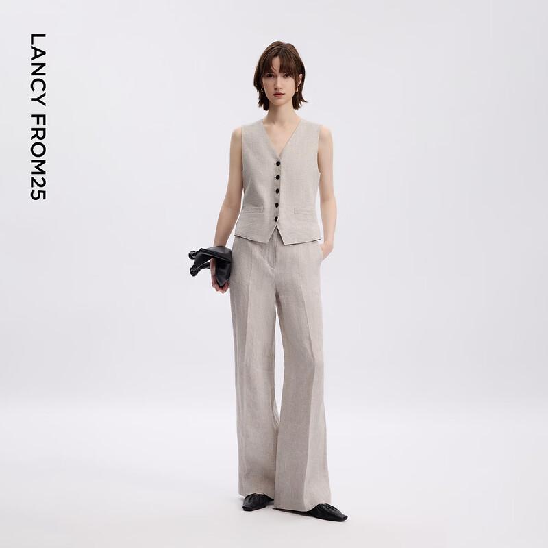 

Longzi 25 Linen V-Neck Sleeveless Vest M