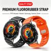 Waterproof Fluoro‑Rubber 22mm Watch Band Soft Durable Sport Bracelet for Huawei Watch 5 GT7 GT6 Pro Samsung Xiaomi Oneplus CMF OPPO Smartwatch Strap