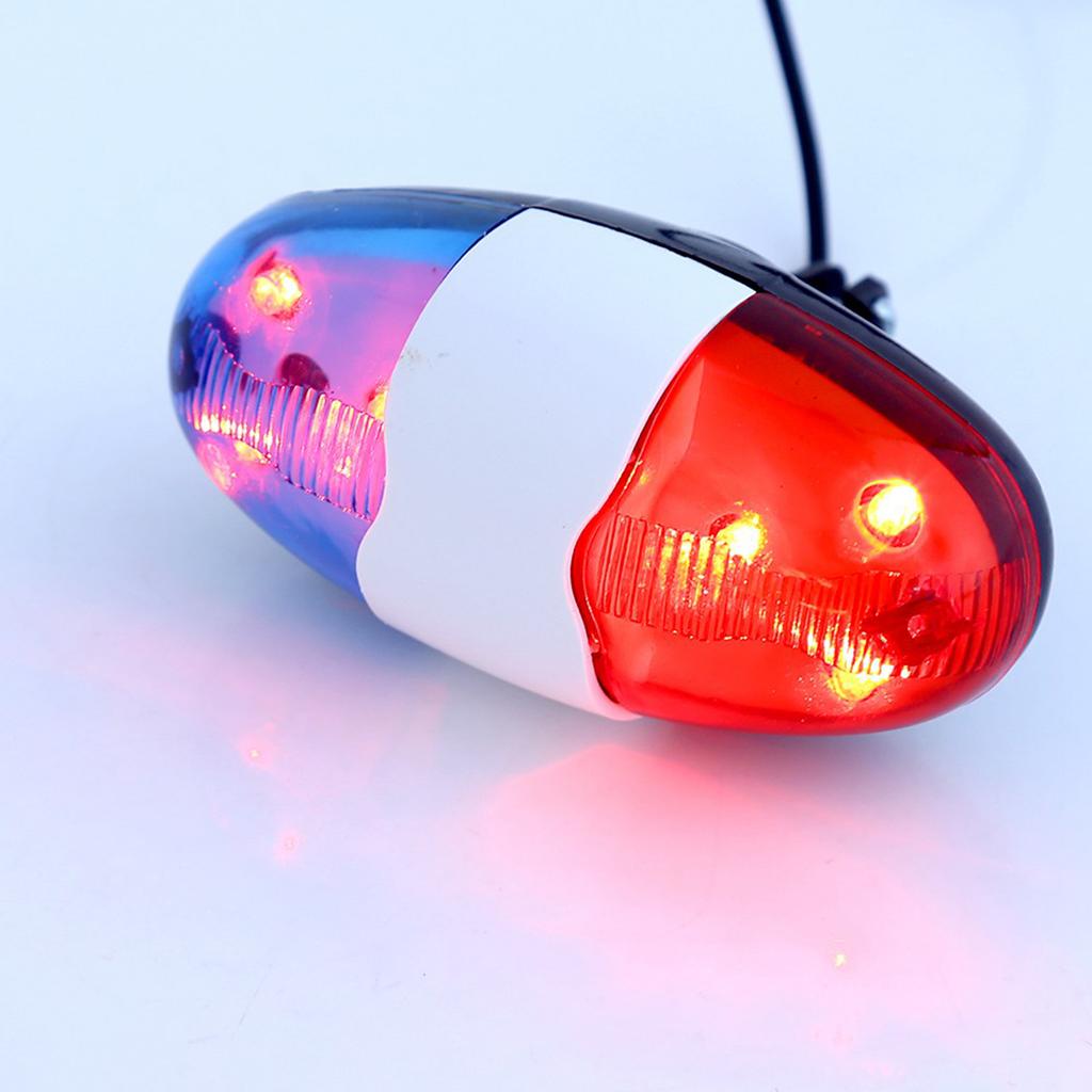 Practical Safety 6 LED Bicycle Front Light 4 Buttons Warning Electric Bell Accessory For Bike