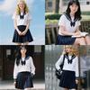 Sailor Authentic School Bow JK School Long Sleeve and Short Sailor Suit Skirt JK School Cultural Class Kansai Academy Plus British Middle School