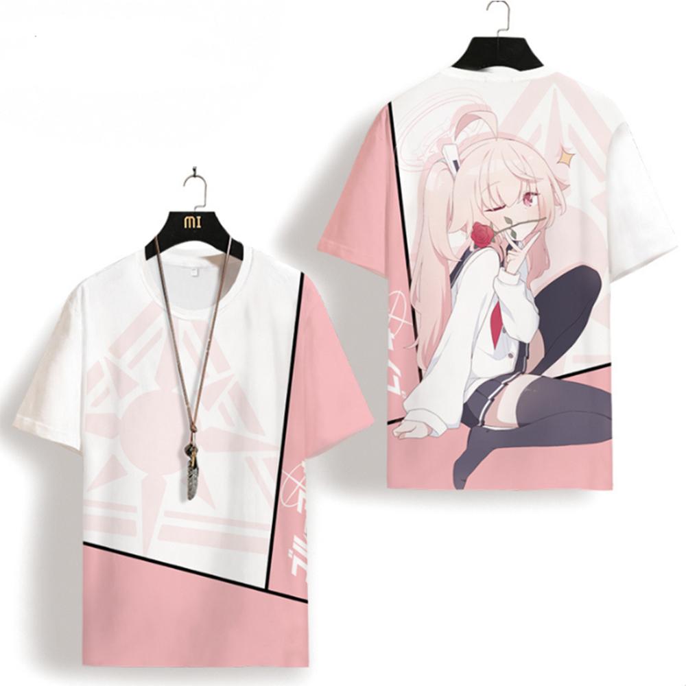 

Новая популярная ролевая игра Blue Archive Unisex футболка 3D принт мужчины женщины аниме мультфильм TopFashion Harajuku короткий рукав футболка 8XL