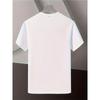 European sizes Men's Casual Short Sleeve T-Shirt - Round Neck,  Geometric Black Line Design, Summer Style Tee for Casual Attire
