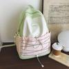 Schoolbag Spring Outing Contrasting Color Girl Japanese Ins Style Schoolbag Girls Junior High School High Value Niche Light Commuting Backpack Tide