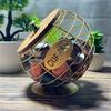 Iron Art Fruit Storage Basket Large Capacity Coffee Capsules Organizer Espresso Pods Dispenser for Kitchen Countertop