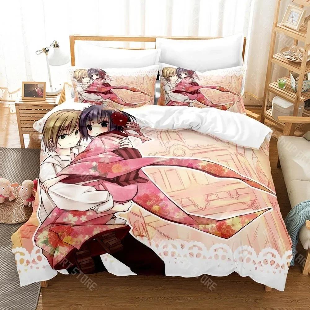 3D Anime Croisee In A Foreign Labyrinth Bedding Set Single Twin Full Queen King Size Bed Set Adult Kid Bedroom Duvetcover Sets