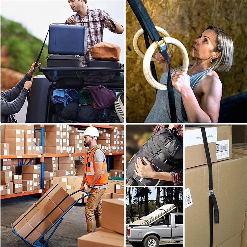 3M Cargo Straps With Buckle Tie-Down Belt for Motorcycle Car Bicycle Metal Tow Rope Strong Ratchet Fixing Belt for Luggage Bag