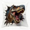 Dinosaur Print Doublesided Printed Pillow Cover Short Plush Suitable Living Rooms Bedrooms Sofas Throw Cushion Cover
