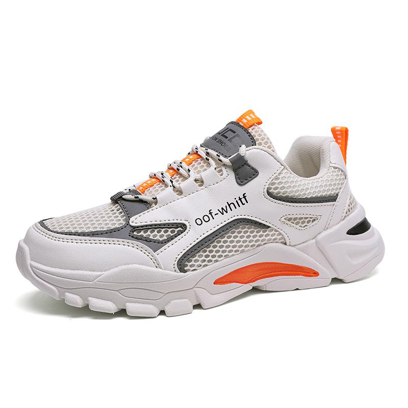 Men's Breathable Mesh Hollow Out Casual Sports Shoes Summer Outdoor Soft Sole Comfort Running Shoes Fashion Students Sneakers