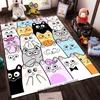 Cartoon Cats Pattern Carpet with Colorful Playful Kittens Design for Home Decor Suitable for use as an anti-slip for room and bedroom sofas