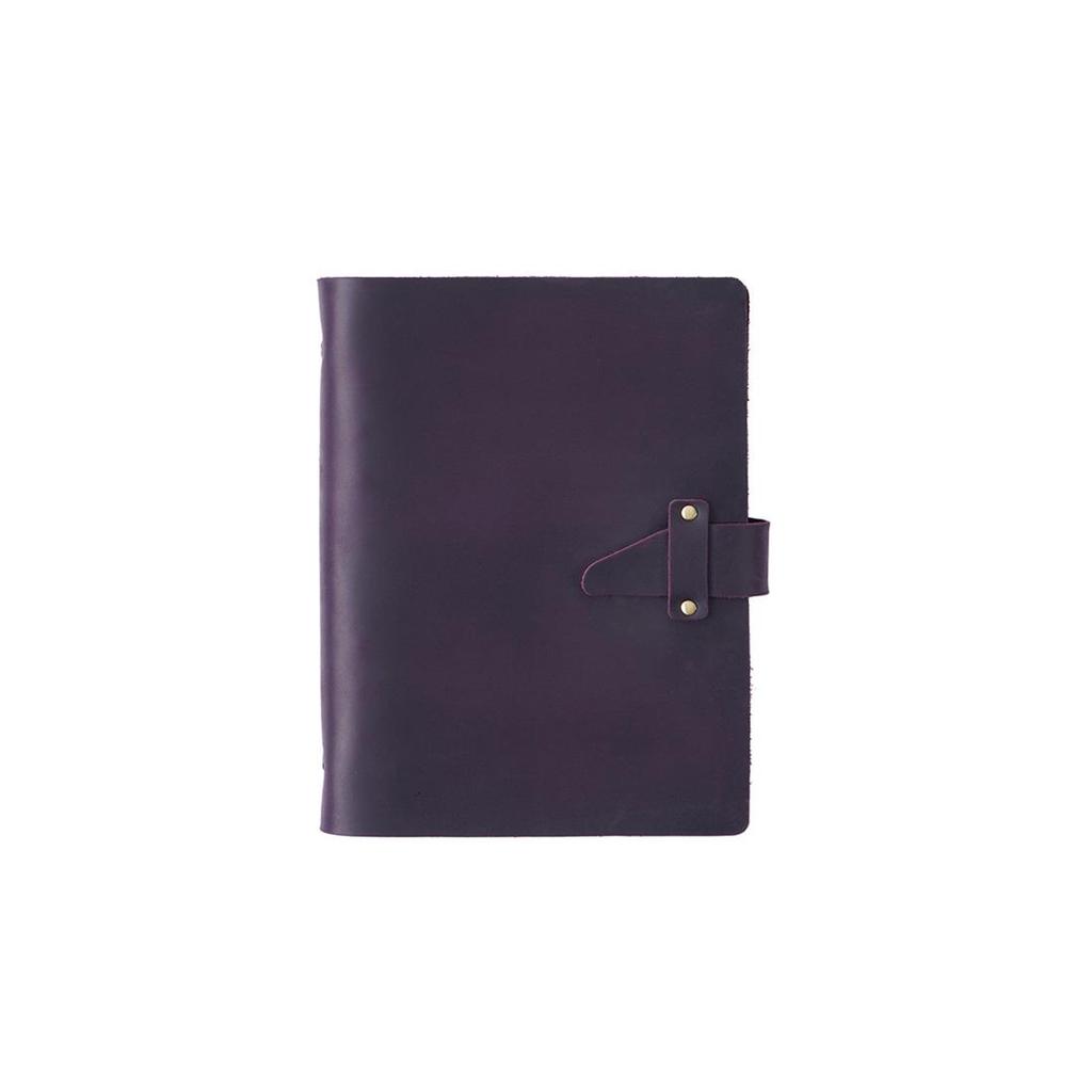 Genuine Leather A5 Business Planner Binder - Retro Style