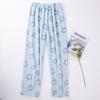 Pyjamahose für Damen aus dickem Flanell mit Cartoon-Aufdruck – warm, große Größe für Herbst/Winter