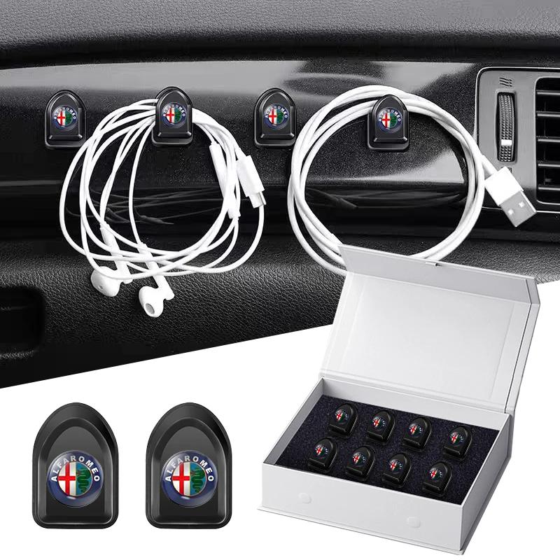 1/2/4PCS Car Interior Self-Adhesive Hooks Auto Styling Accessories For Alfa Romeo 159 Giulietta Giulia 147 Mito 156 166 Stelvio evx852