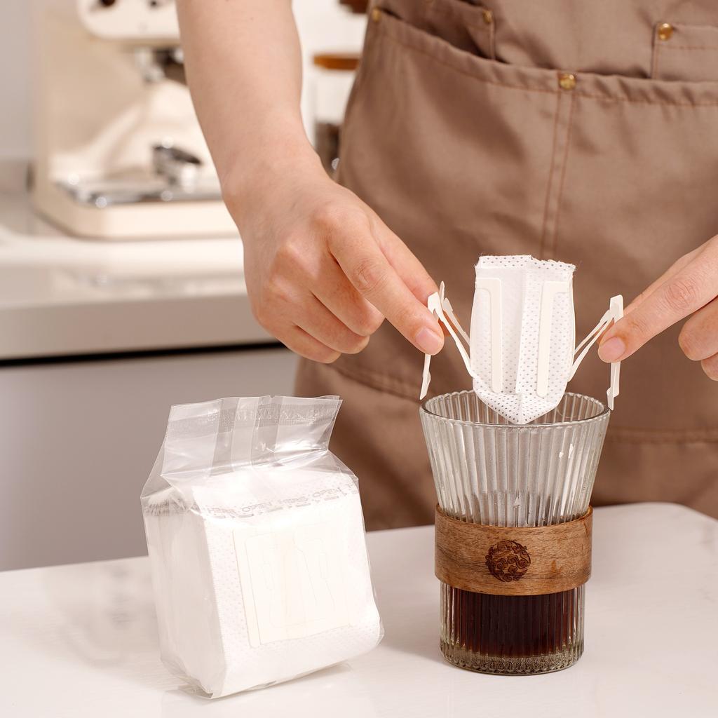 50Pcs Coffee Filtration Bags Disposable Drip Coffee Paper Pack Portable Hanging Ear Espresso Coffee Accessories Tea Tool