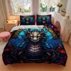 3pcs Dragon Stained Glass Duvet Cover Set - Includes 1 Duvet Cover and 2 Pillowcases, No Quilt Core, All-Season Home Decor yy251111011