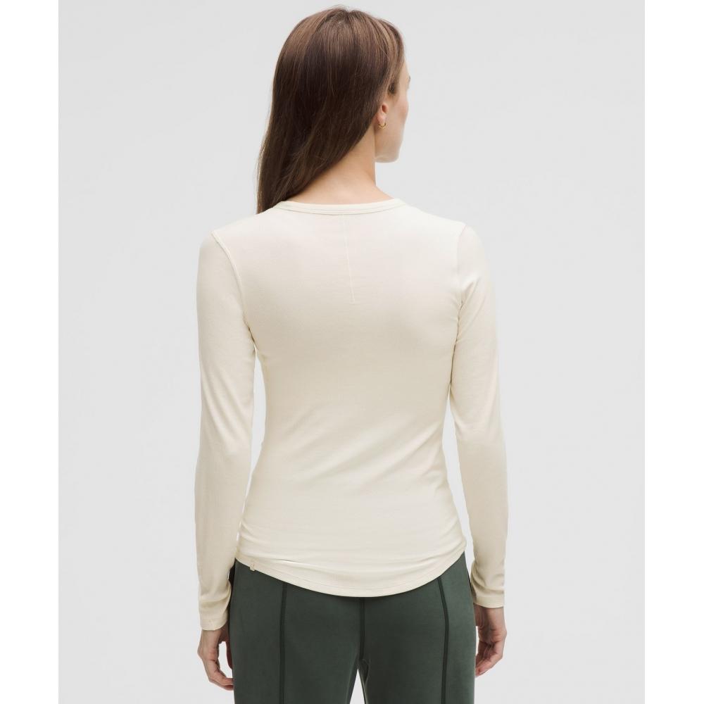 Lululemon Hold Tight Long Sleeve Shirt Light Ivory