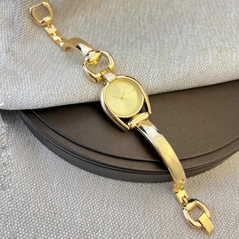 Simple Women's Wristwatches Stainless Steel Strap Small Dial Fashionable Exquisite Quartz Watches for Woman Relojes De Mujer