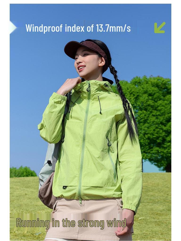 Women's Lightweight UV Protection Hooded Jacket - Quick Dry, Breathable, Ice Silk Summer Sun Shield
