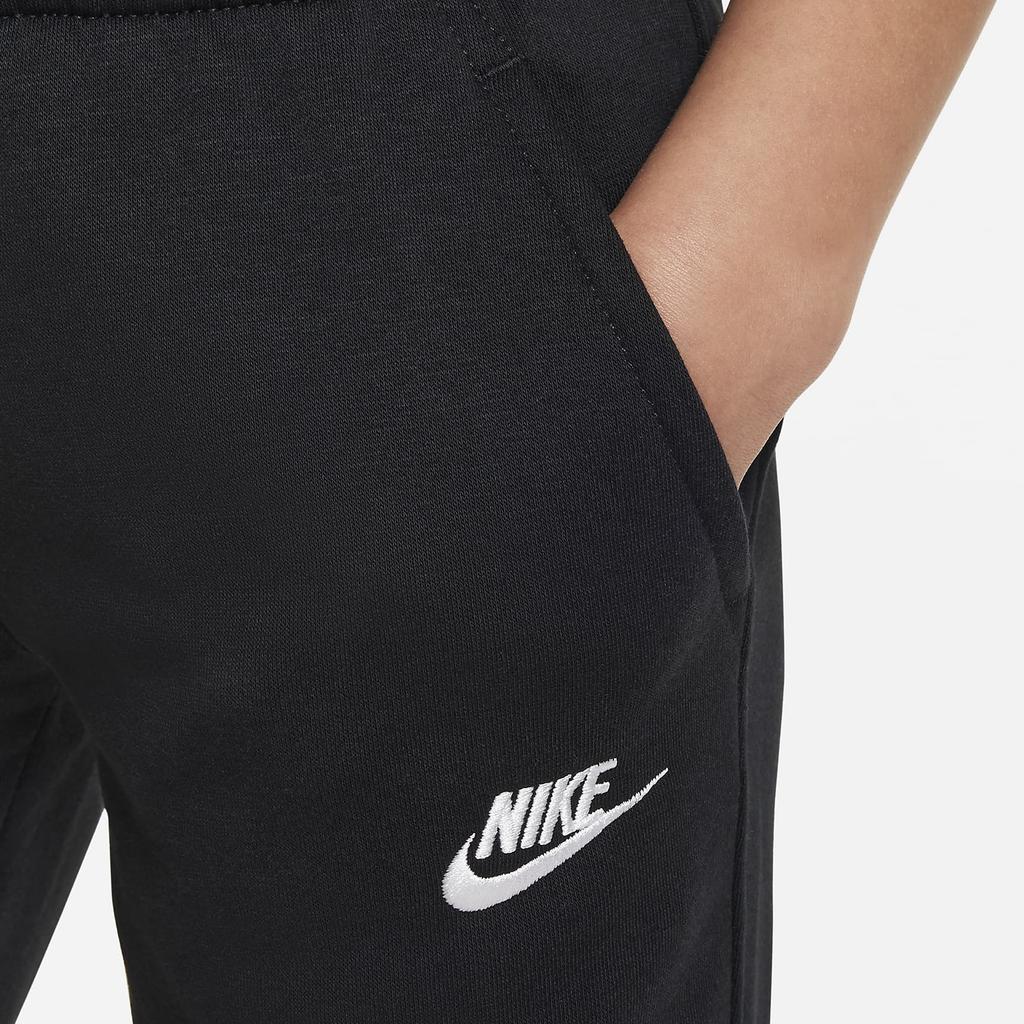 Nike Sportswear Club Fleece Logo Embroidered Straight Leg Knit Joggers Kids bottoms Black FD3010-010