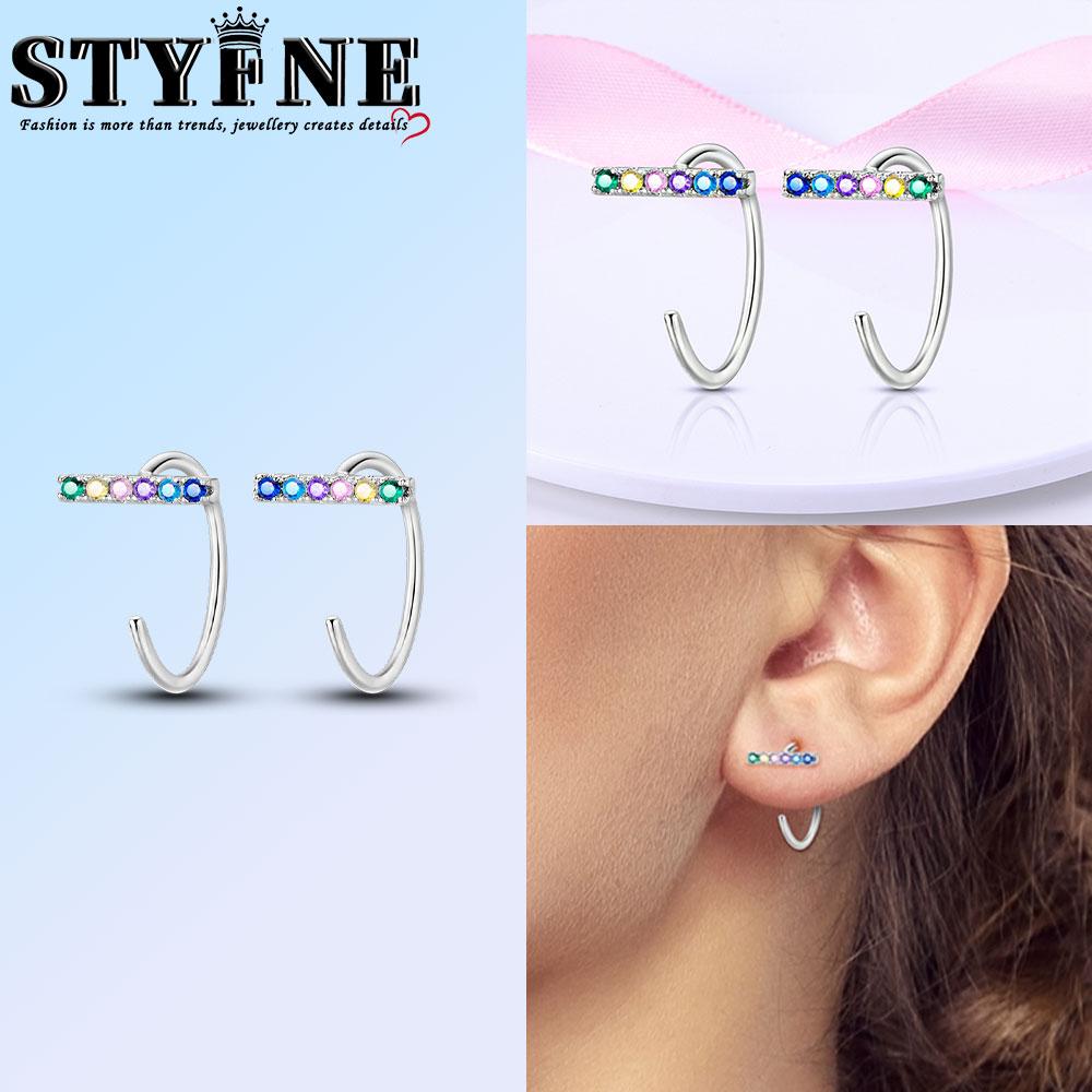 

Copper Hoop Infinite Love Heart Shape Zircon Sun Earring Colorful Snake Bone Geometric Lines Diy Jewelry For Women