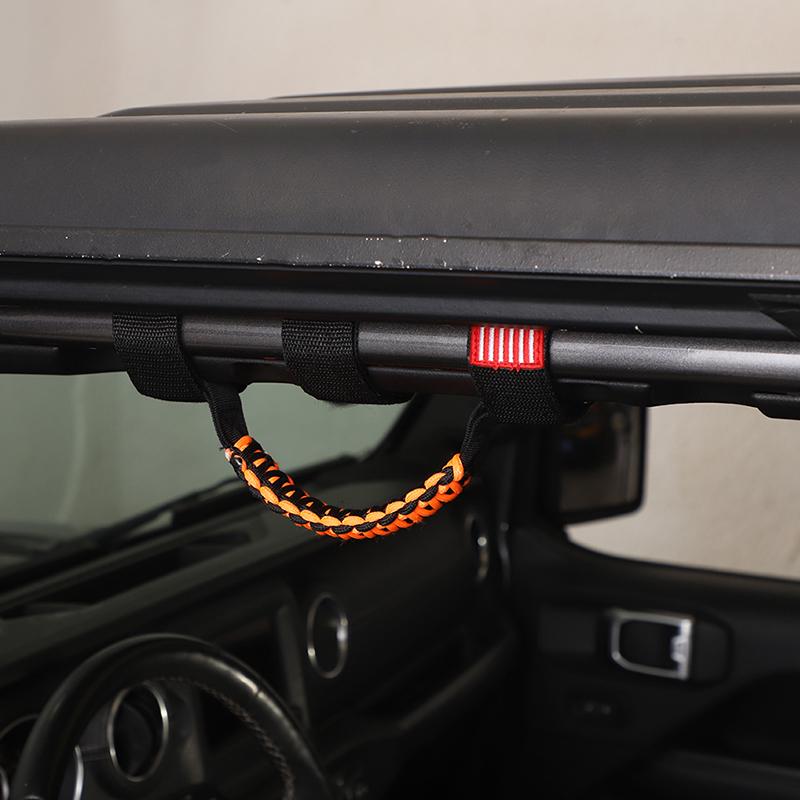 Auto-Regenschirmseil, Dachgriff mit Licht, für Jeep Wrangler JL/Gladiator JT JK 2007–2023, 2 Stück