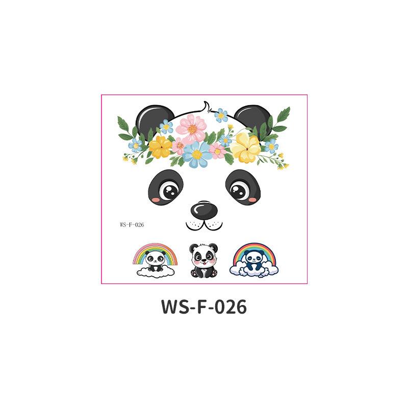 

Cross Border Cartoon Children s Painted Facial Decoration Tattoo Stickers Panda Deer Party Makeup Face 120x110mm