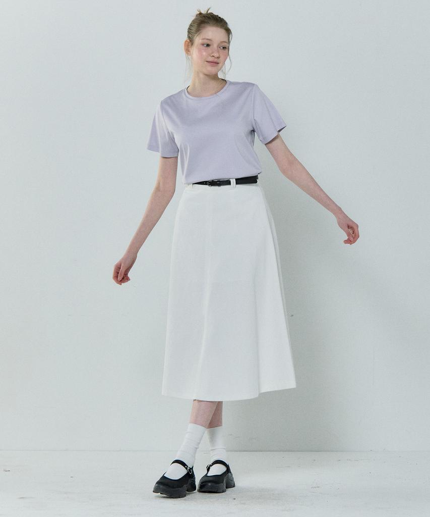 BASIC HOUSE Women'S Cotton Modal Crew Neck Short Sleeve T-Shirt Lavender Lzts3212