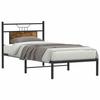 VidaXL Cadre de lit sans matelas chêne fumé 80x200cm bois d'ingénierie 4106734