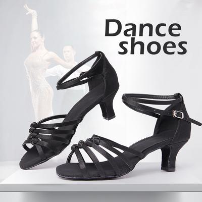 Women Tango Ballroom Latin Waltz Dance Girls Party Shoes High Heeled 5CM