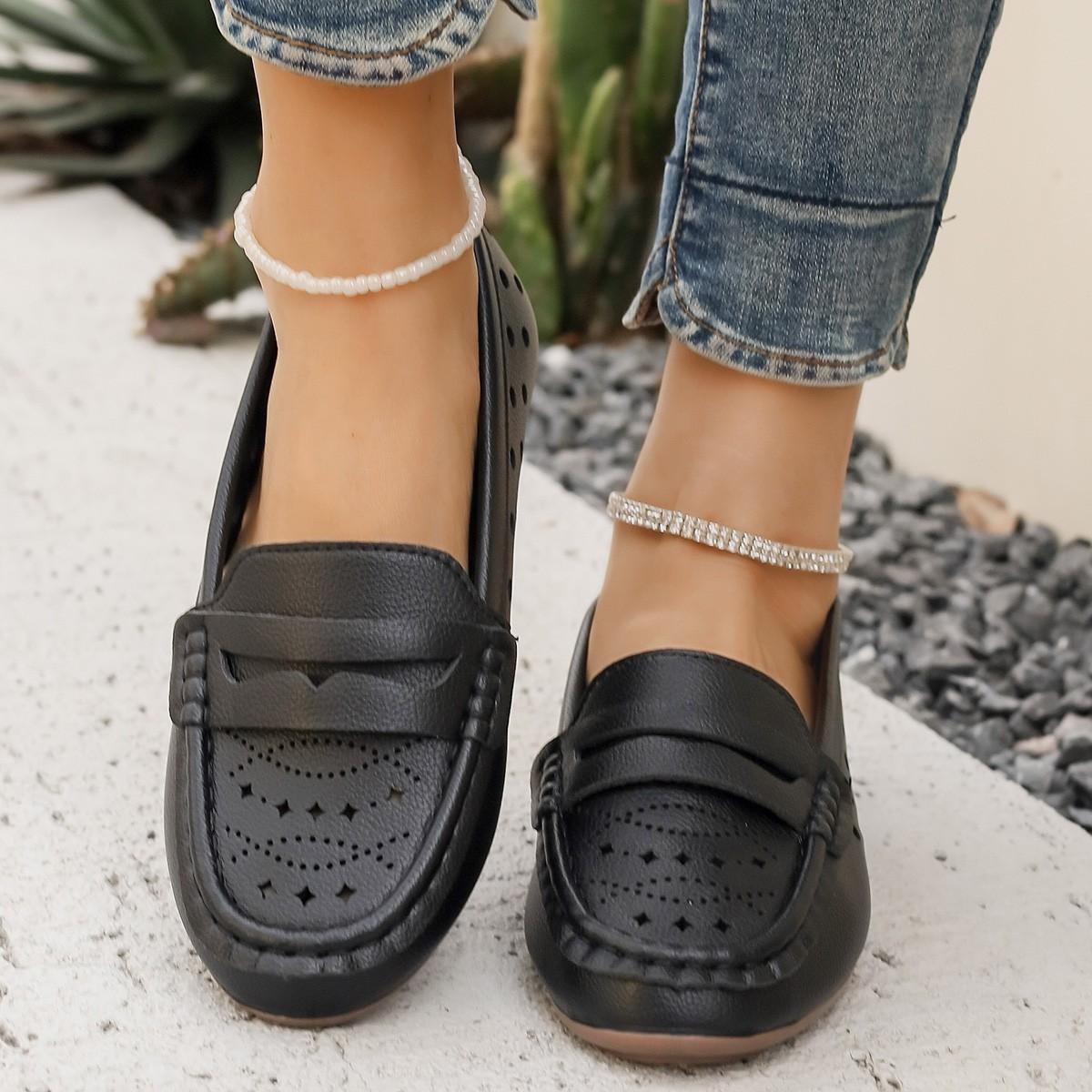 

Large Size Casual Shoes Breathable Women s Spring and Summer New Season Flat and Comfortable 42 чорний