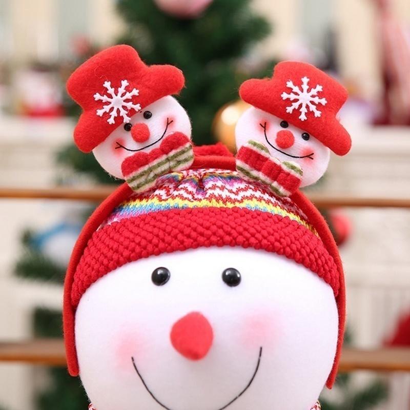 New Arrival Cute LED Santa Elk Snowman Whitebear Hairband Christmas LED Light Headband Party Christmas Decoration